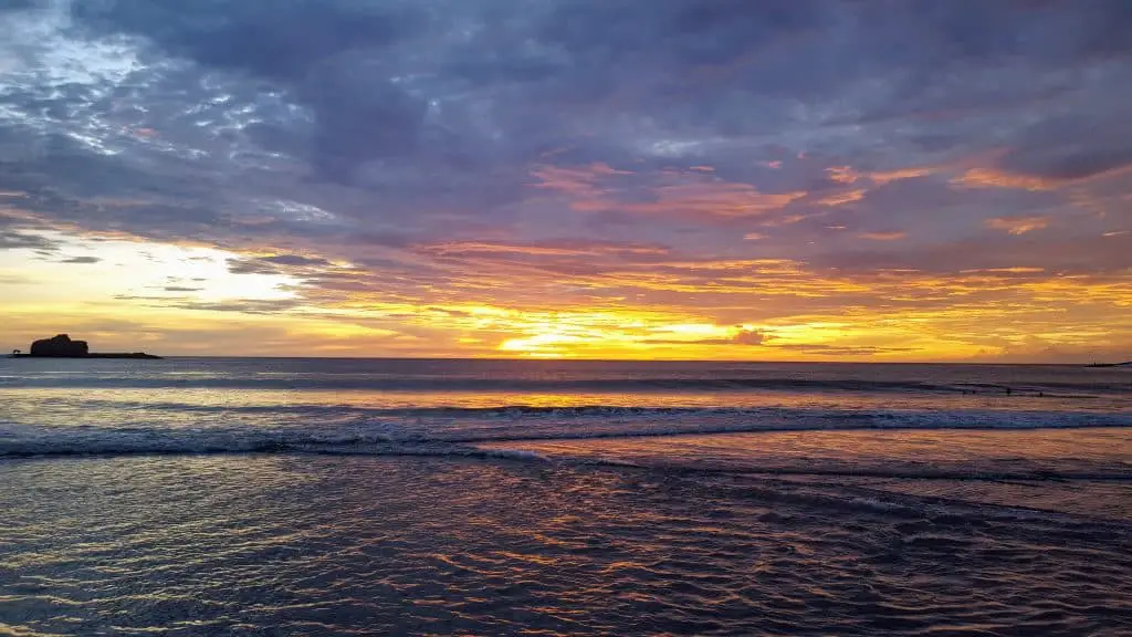 The sunset at Playa Marsella Nicaragua