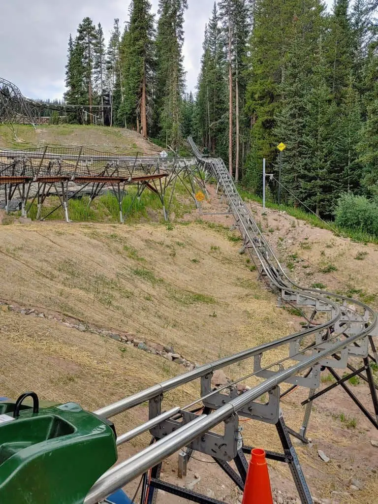 The Rocky Mountain Coaster track at Copper Mountain
