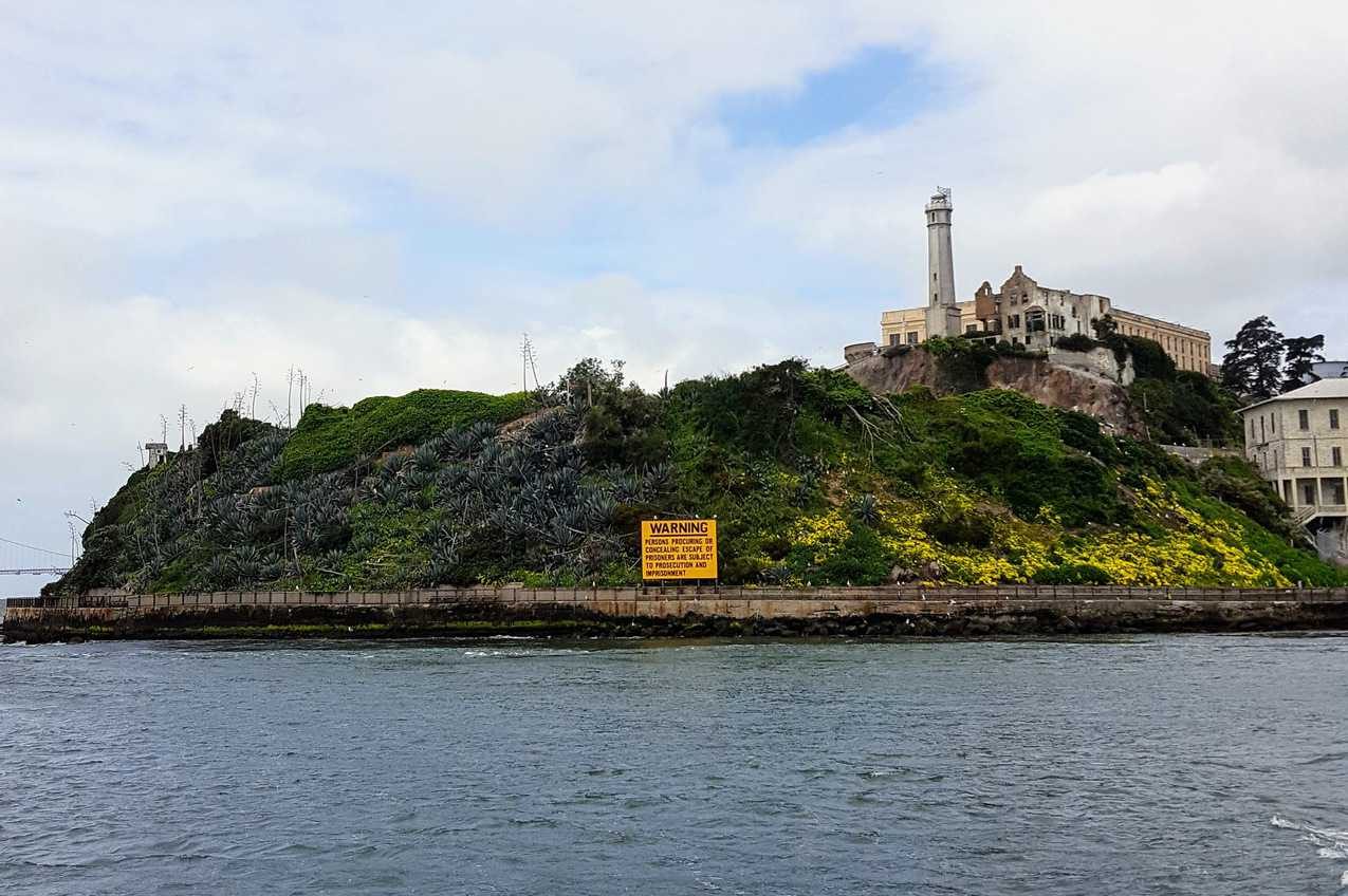 First view of Alcatraz from the ferry