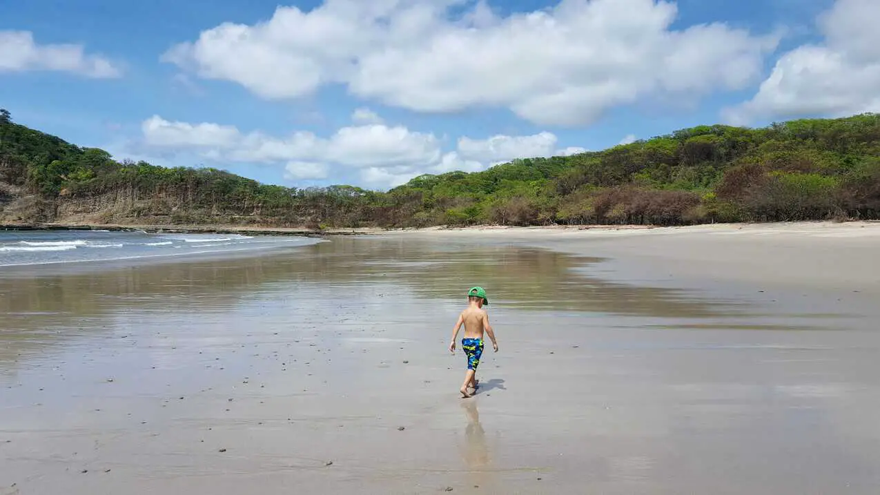 Eli on La Flor Nature Reserve beach in nicaragua