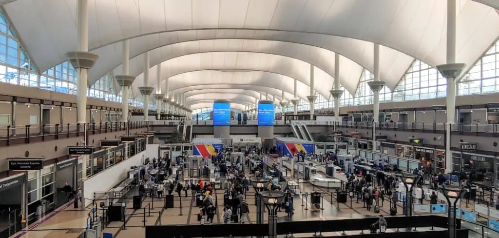 Security Lines at the airport in Denver