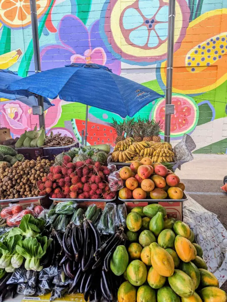 fruit stand in Hilo, Hawaii