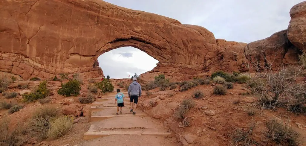 Hike up to South Window Arch in Arches National Park