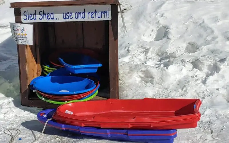 sleds to borrow in a shed