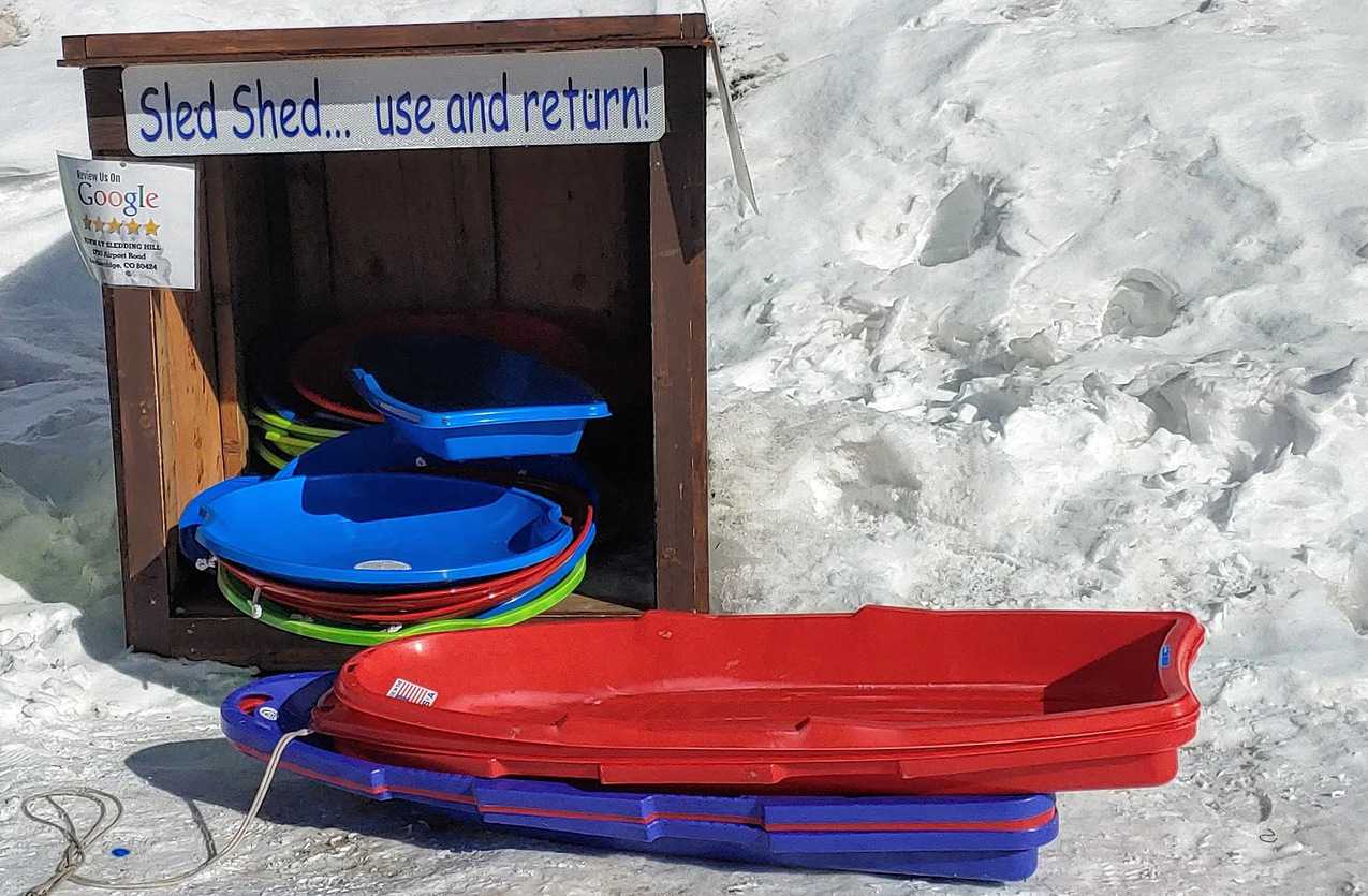 sleds to borrow in a shed