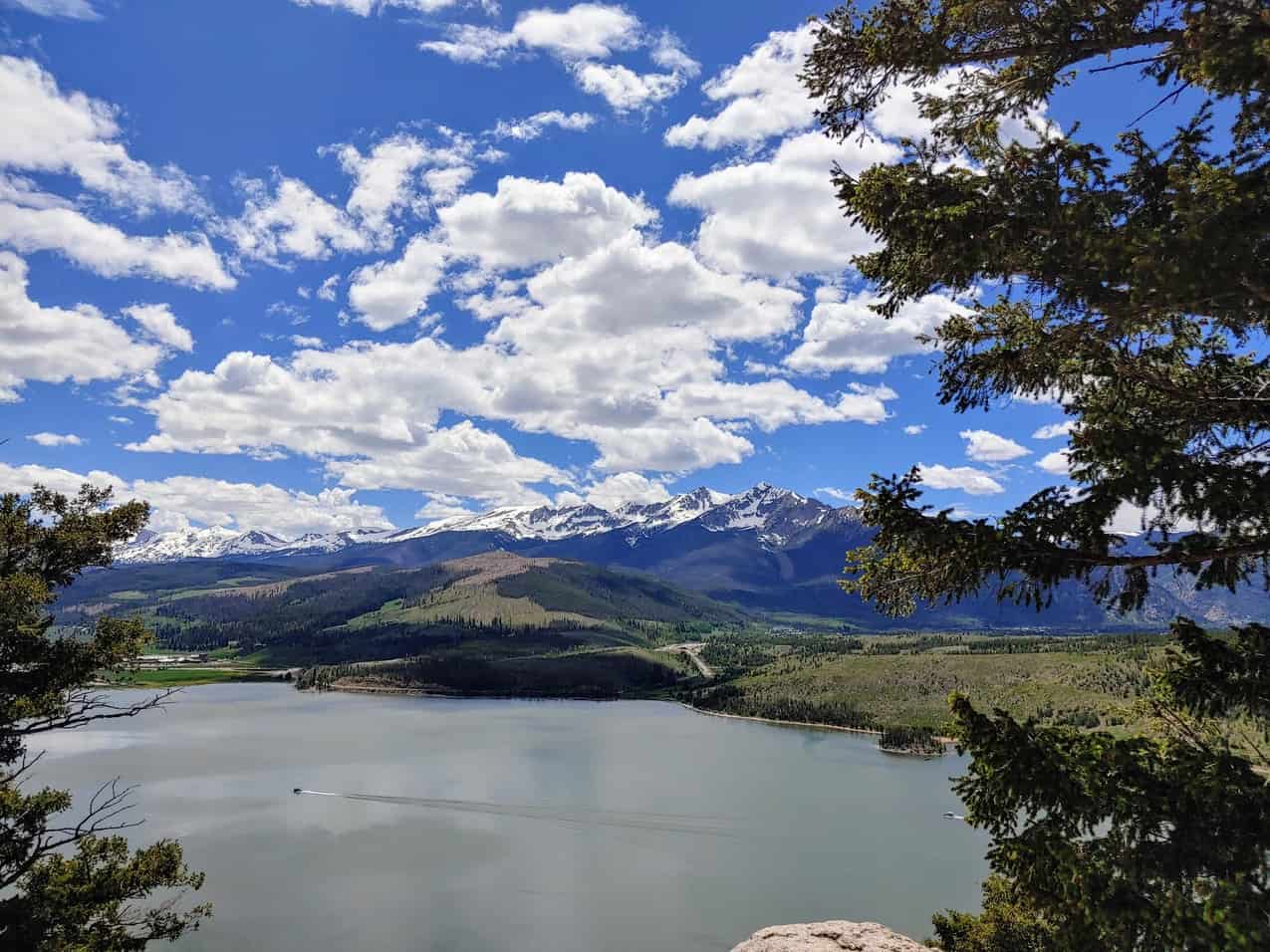 View of Lake Dillon from Sapphire Point, a hike near Breckenridge