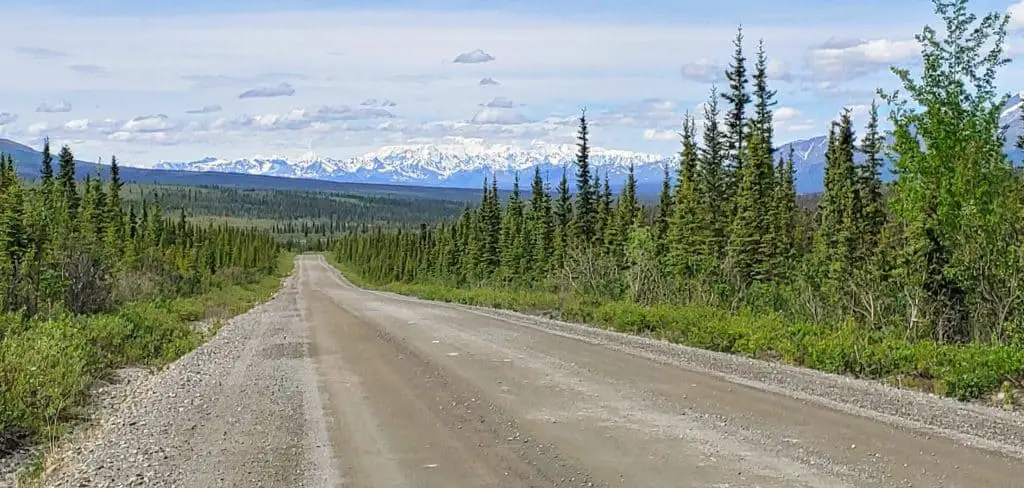 View of Denali from mile 10 of the Denali Highway