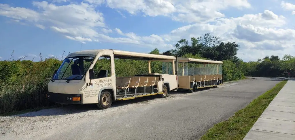 Tram at Shark Valley Visitor Center in Everglades National Park