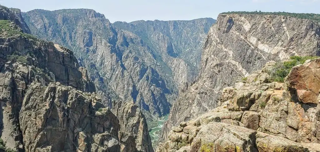 View of Black Canyon of the Gunnison from an overlook in the National Park