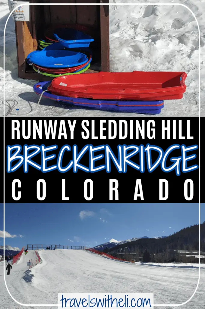 sleds at the Runway Sledding Hill in Breckenridge, Colorado
