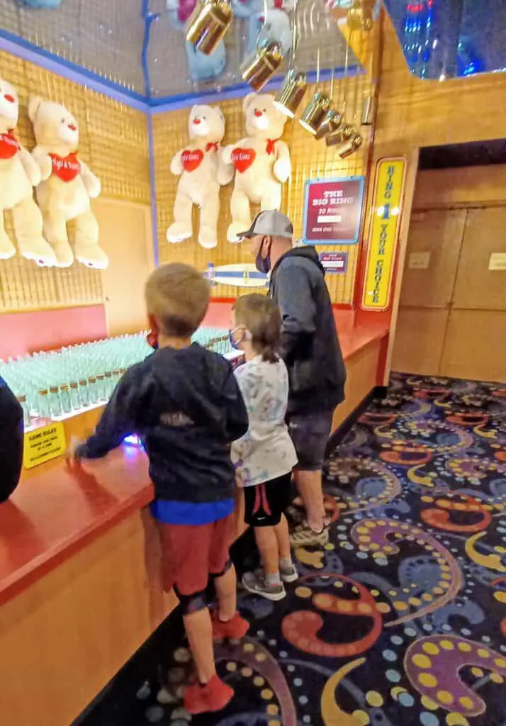 Kids in Las Vegas playing games at Circus Circus
