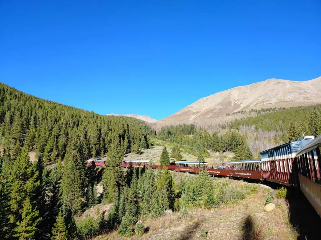 Leadville train high in the Rocky Mountains of Colorado