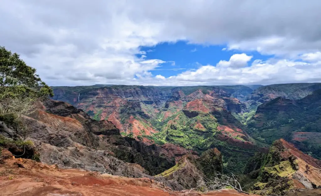 Rugged cliffs of Waimea Canyon on the island of Kauai