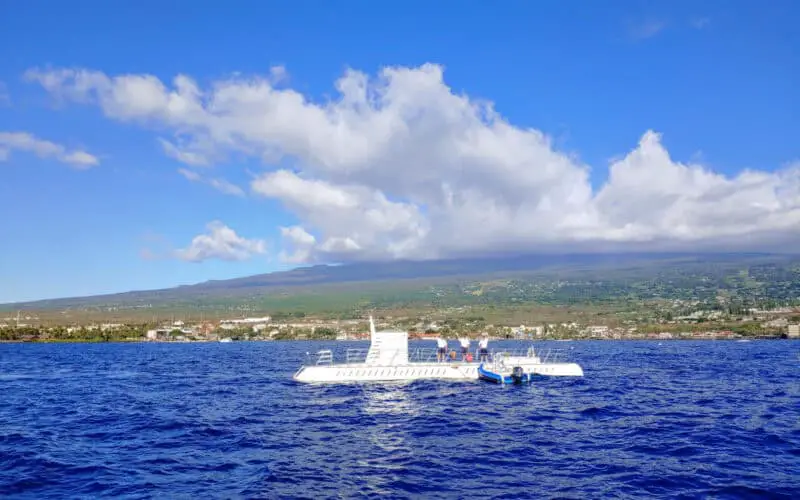 Kona Submarine in the ocean near Kona